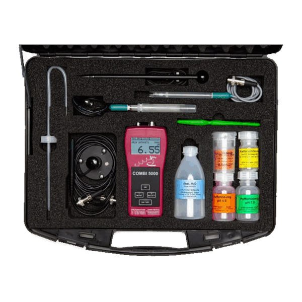 COMBI 5000: pH + EC + AM + VWC + t°+ rH + hPa + C° + PAR + DLI